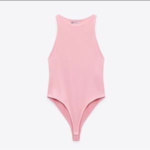 PINK ZARA BODY SUIT | L